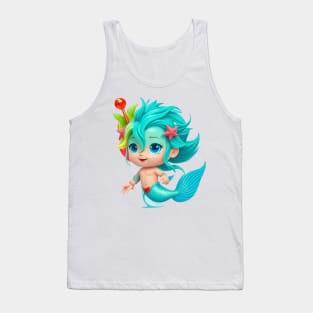 Cute Baby Merman Tank Top